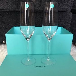 Tiffany & Co. Crystal Champagne Flukes Set